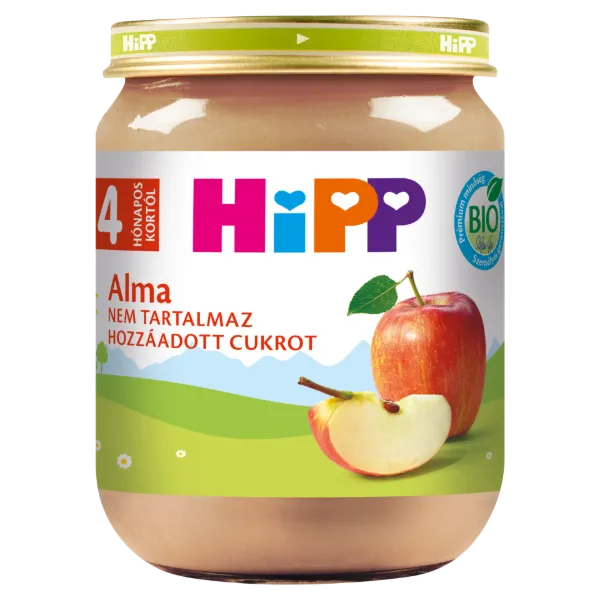 HiPP bio alma gyümölcsdesszert 4 hónapos kortól 125 g termékhez kapcsolódó kép