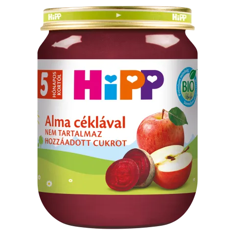 HiPP bio alma céklával bébidesszert 5 hónapos kortól 125 g termékhez kapcsolódó kép