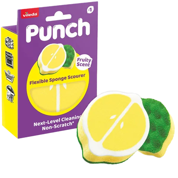 Vileda súrolószivacs 1db Punch Lemon, rugalmas termékhez kapcsolódó kép