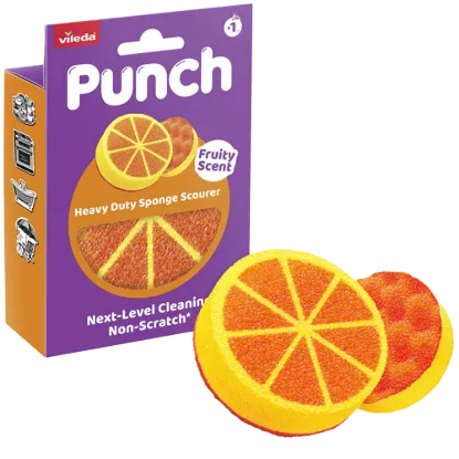 Vileda súrolószivacs 1db Punch Orange, extra erős termékhez kapcsolódó kép