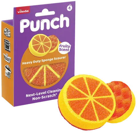 Vileda súrolószivacs 1db Punch Orange, extra erős termékhez kapcsolódó kép