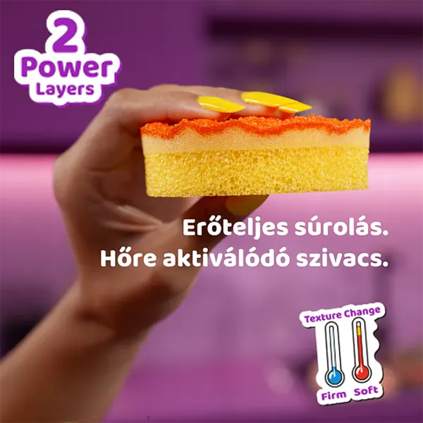 Vileda súrolószivacs 1db Punch Orange, extra erős termékhez kapcsolódó kép