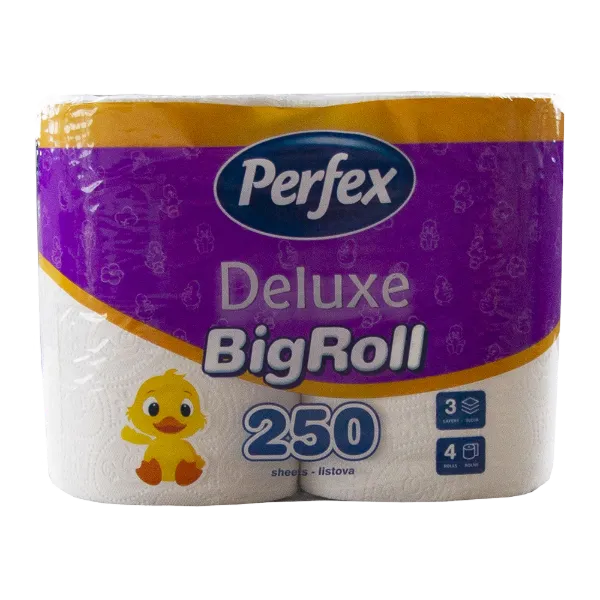 Boni Perfex DeLuxe 3 rétegű, 250 lap 4 tekercs Illatmentes termékhez kapcsolódó kép