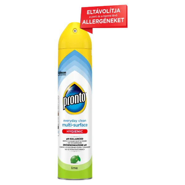 Pronto Everyday Clean Multi-Surface általános felülettisztító aeroszol 250ml Lime Label termékhez kapcsolódó kép