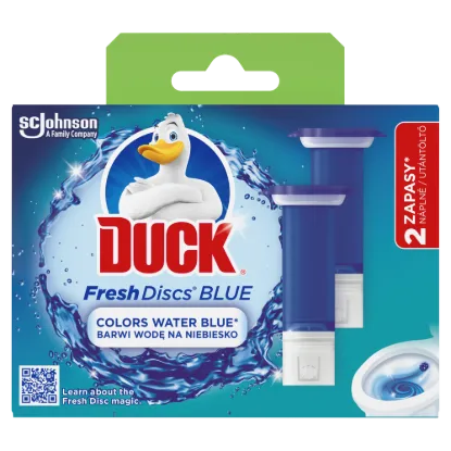 Duck Fresh Discs zselés WC-öblítő korong utántöltő 2x36ml BLUE - Színező hatással termékhez kapcsolódó kép