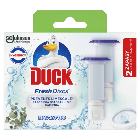 Duck Fresh Discs zselés WC-öblítő korong utántöltő 2x36ml Eukaliptusz termékhez kapcsolódó kép
