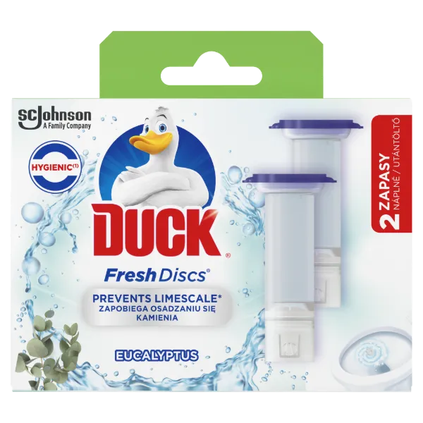 Duck Fresh Discs zselés WC-öblítő korong utántöltő 2x36ml Eukaliptusz termékhez kapcsolódó kép