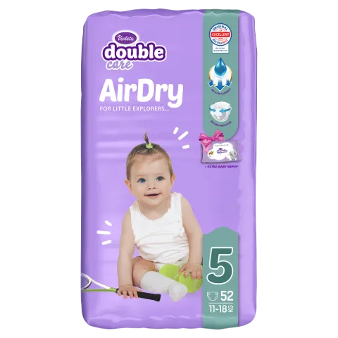 Violeta Double Care Air Dry Nadrágpelenka 5-ös méret (11-25 kg) 52db + 40db ajándék törlőkendő termékhez kapcsolódó kép