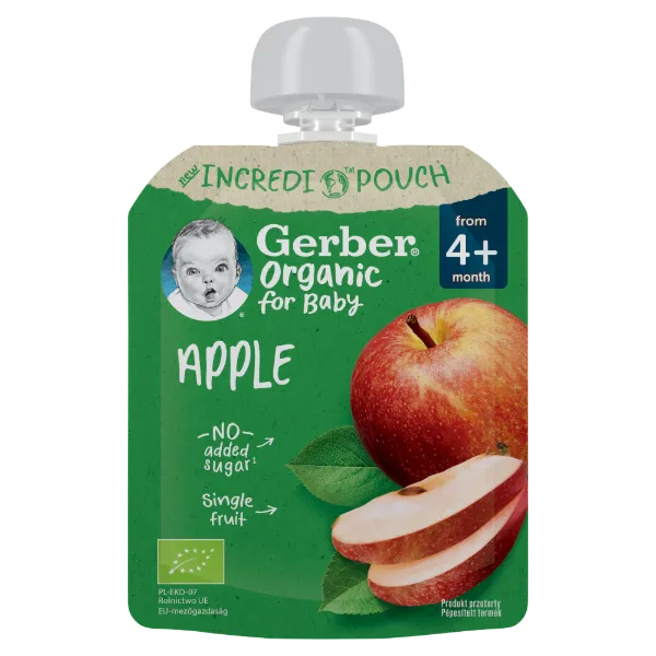 Gerber bio gyümölcspüré alma 80g termékhez kapcsolódó kép