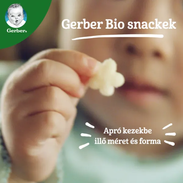 Gerber bio gabonasnack banán 8 hónapos kortól 35g termékhez kapcsolódó kép