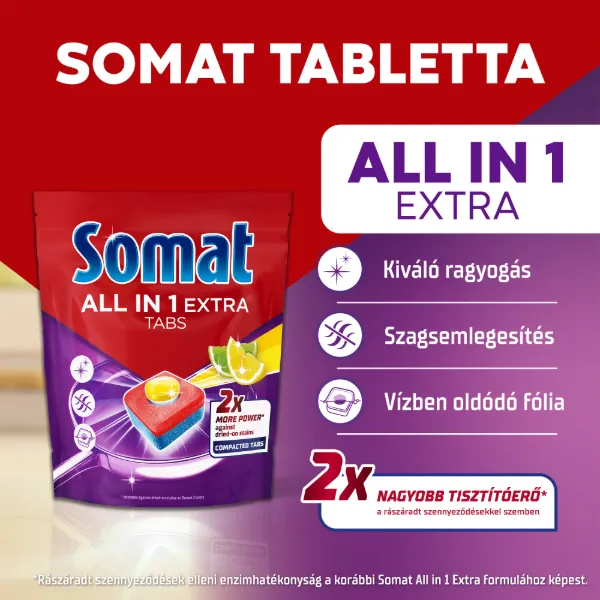 Somat All in One Extra Lemon & Lime mosogatógép tabletta 115 db 115 db termékhez kapcsolódó kép
