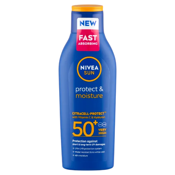 NIVEA SUN Protect & Moisture hidratáló naptej FF50+ 200 ml termékhez kapcsolódó kép