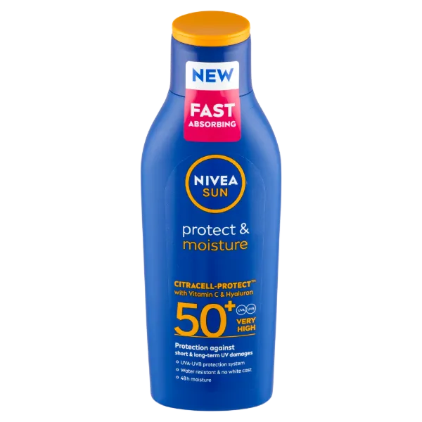 NIVEA SUN Protect & Moisture hidratáló naptej FF50+ 200 ml termékhez kapcsolódó kép