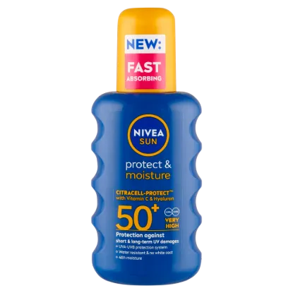 NIVEA SUN Protect & Moisture napozó spray FF50+ 200 ml termékhez kapcsolódó kép