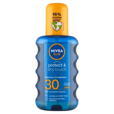 NIVEA SUN Protect & Dry Touch átlátszó hűsítő napozó spray FF30 200 ml termékhez kapcsolódó kép