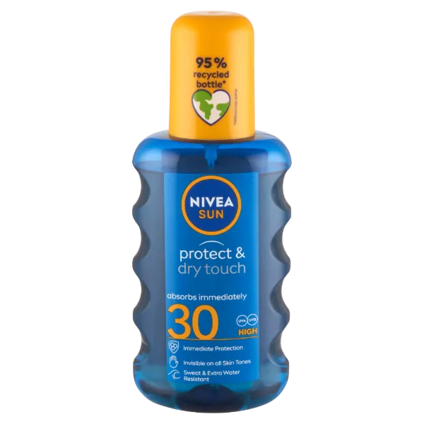 NIVEA SUN Protect & Dry Touch átlátszó hűsítő napozó spray FF30 200 ml termékhez kapcsolódó kép