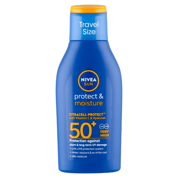 NIVEA SUN Protect & Moisture hidratáló naptej FF50+ 100 ml termékhez kapcsolódó kép