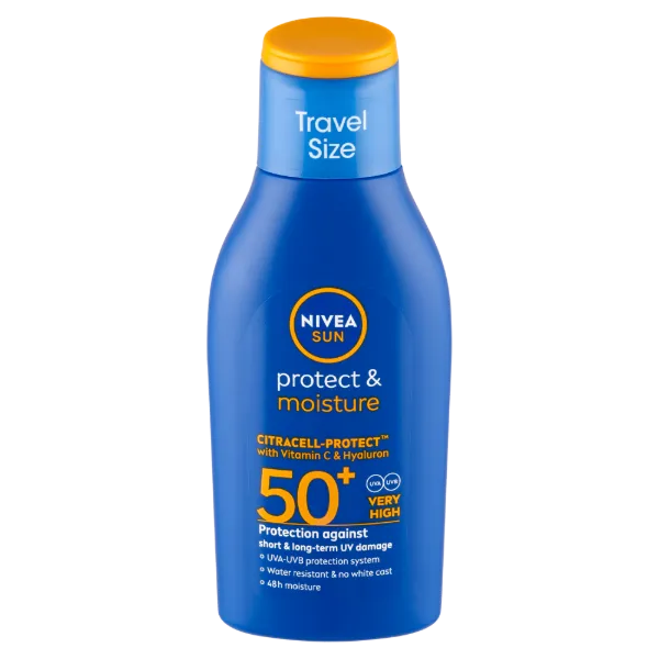 NIVEA SUN Protect & Moisture hidratáló naptej FF50+ 100 ml termékhez kapcsolódó kép