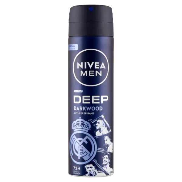 Nivea Men Deo spray 150 ml Deep Darkwood Real Madrid limitált kiadás termékhez kapcsolódó kép
