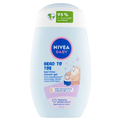 NIVEA Baby Bed Time Head To Toe tusfürdő 200 ml  termékhez kapcsolódó kép