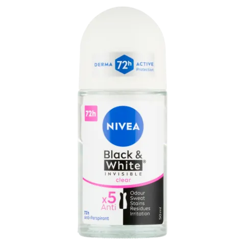 NIVEA Black & White Invisible Clear izzadásgátló 50 ml termékhez kapcsolódó kép