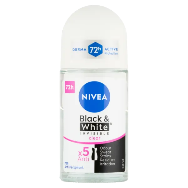 NIVEA Black & White Invisible Clear izzadásgátló 50 ml termékhez kapcsolódó kép