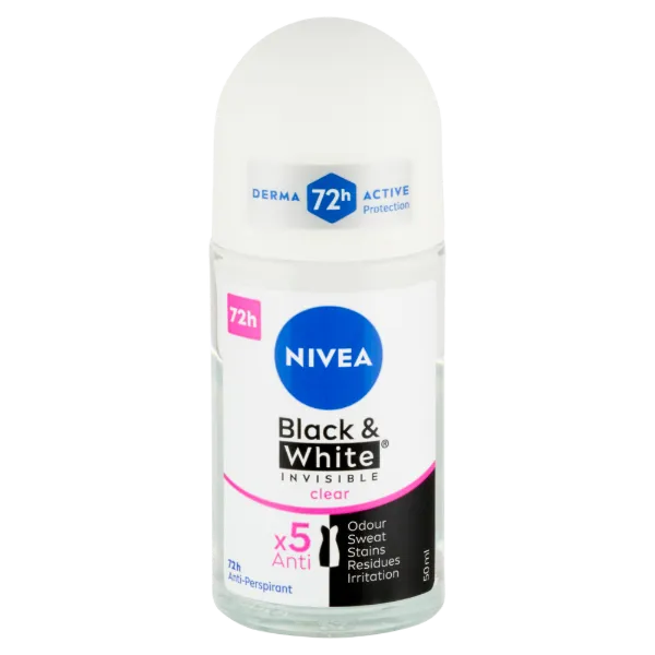 NIVEA Black & White Invisible Clear izzadásgátló 50 ml termékhez kapcsolódó kép