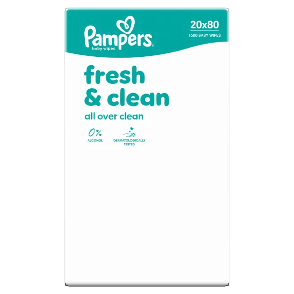 Pampers törlőkendő Fresh Clean XXL 20x80db termékhez kapcsolódó kép
