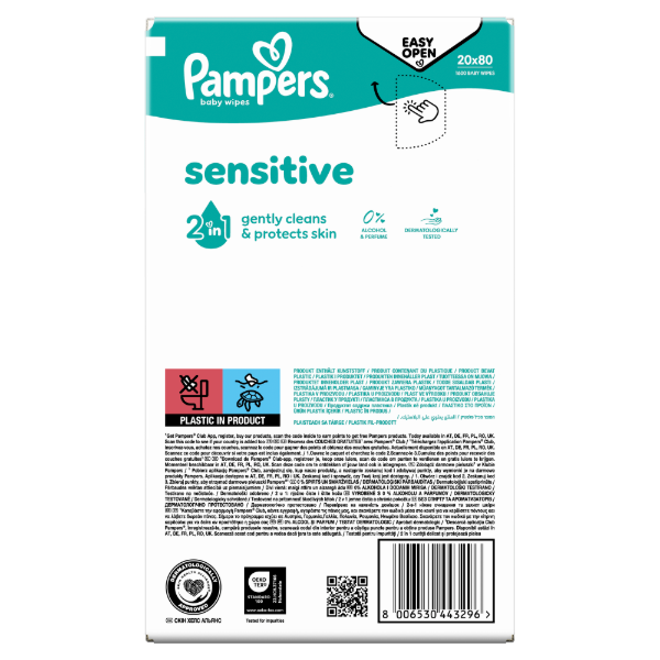 Pampers törlőkendő Sensitive XXL 20x80db termékhez kapcsolódó kép