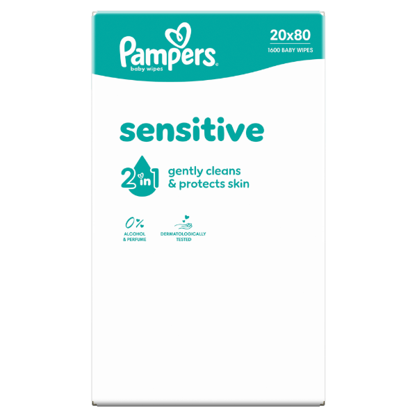 Pampers törlőkendő Sensitive XXL 20x80db termékhez kapcsolódó kép