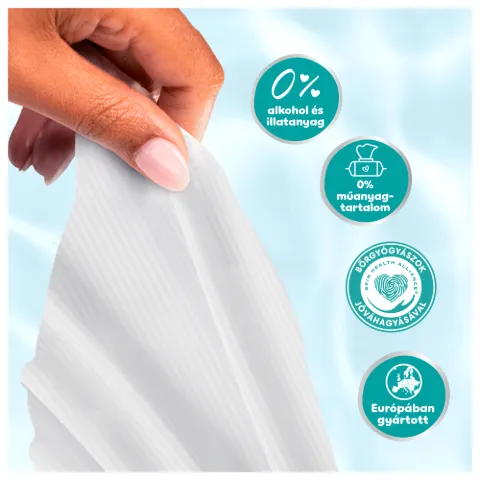 Pampers törlőkendő Aqua 99% water 20x60db termékhez kapcsolódó kép