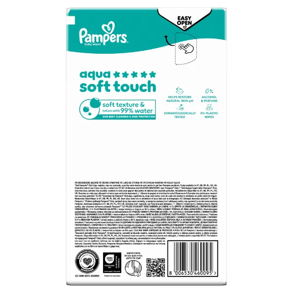 Pampers törlőkendő Aqua Soft Touch 20x60 termékhez kapcsolódó kép