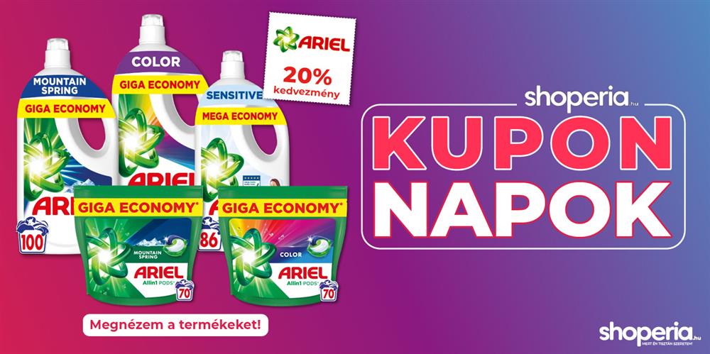 Shoperia.hu Kupon Napok Ariel