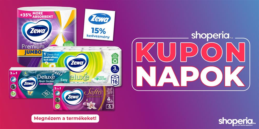 Shoperia.hu Kupon Napok Zewa